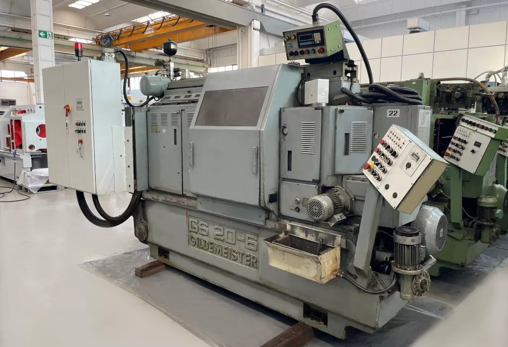 Suchen Sie gebrauchte Mehrspindeldrehmaschinen? Finden Sie Gildemeister GS20, die perfekte gebrauchte Axis-Drehmaschine.